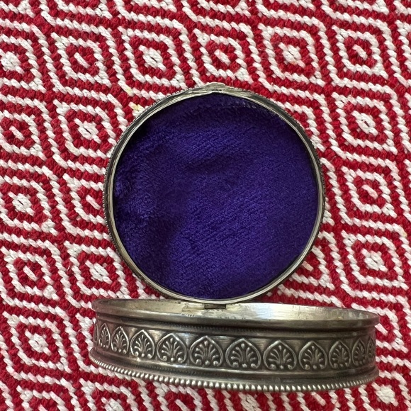 Antique Austrian Sterling Silver Yellow Guilloche Enamel Plique a Jour Compact - Picture 7 of 7